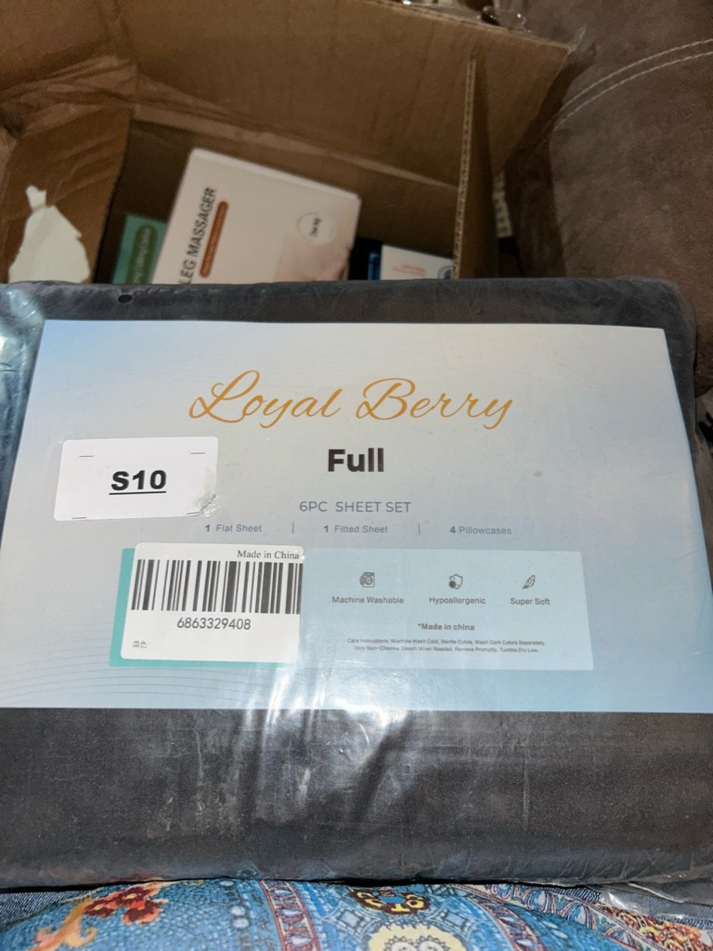 Full 6PC Sheet Set - Charcoal Gray